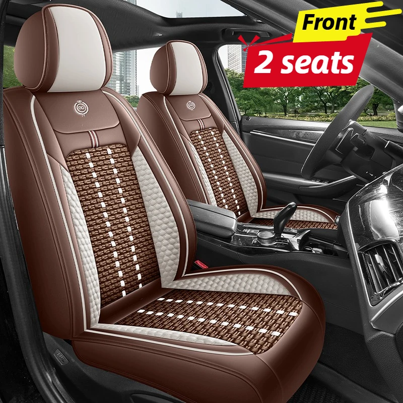 Leather Car Seat Covers Full Set Universal - Car Seat Covers Front 2 Seats,