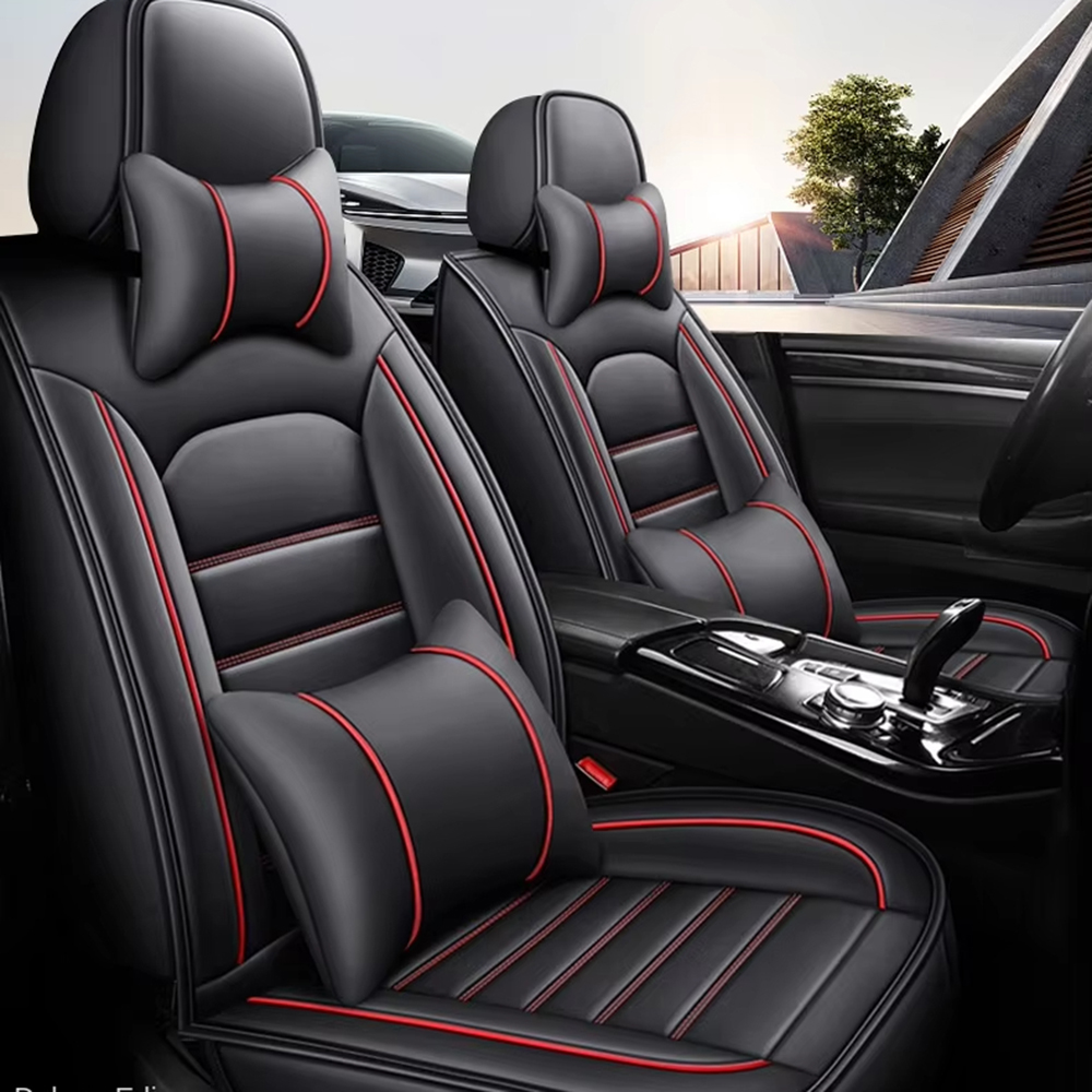 Leather Car Seat Covers Full Set Universal - Low Price Elasticity 3D 360 Full