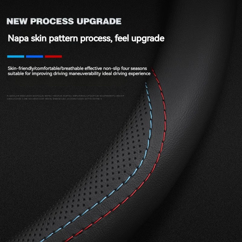 Leather Car Steering Wheel Cov - Car Steering Wheel Cover Anti Slip Breathable recension och pris