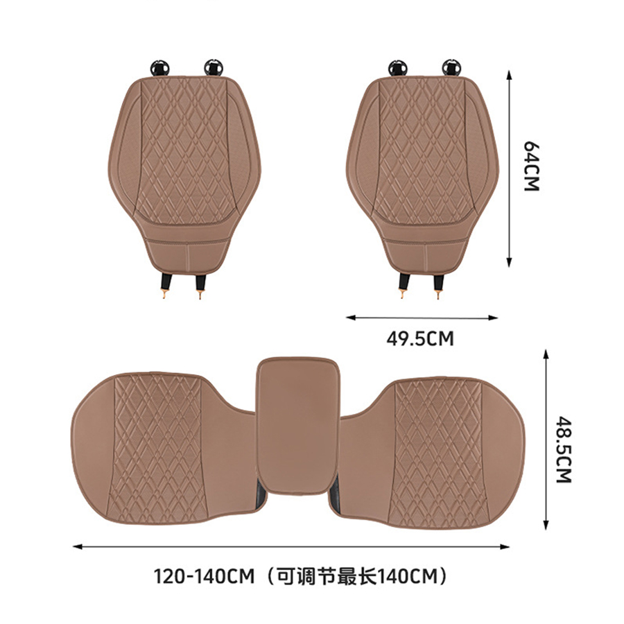 3Pcs Luxury NAPPA Leather Car  - Leather Car Seat Covers Full Set Universal recension och pris