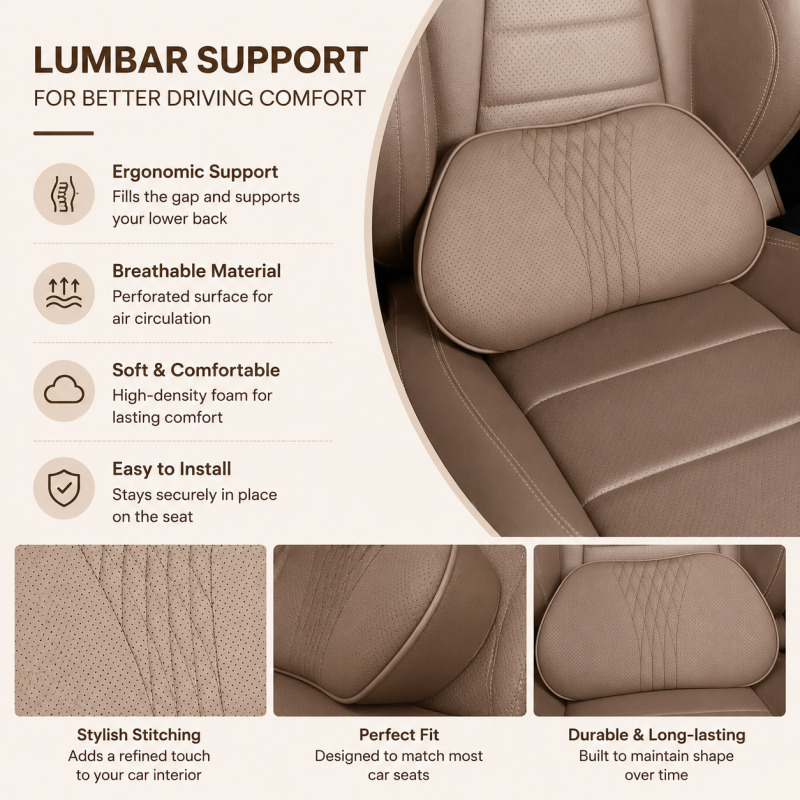 Car Headrest Neck Pillow Memor - Memory Foam Car Neck Pillow Lumbar Support recension och pris