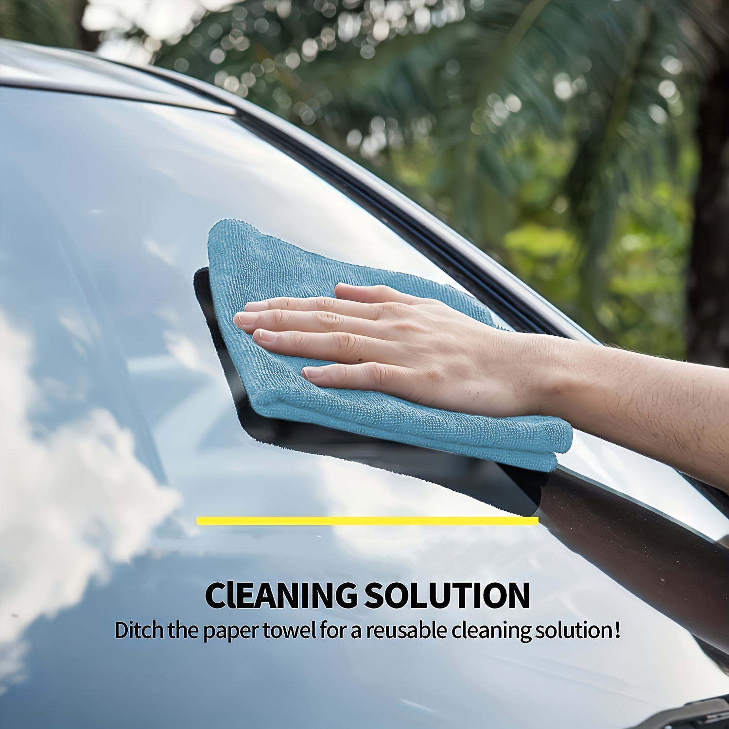 1-50pcs Light Blue Microfiber  - Microfiber Car Drying Towel Super Absorbent recension och pris