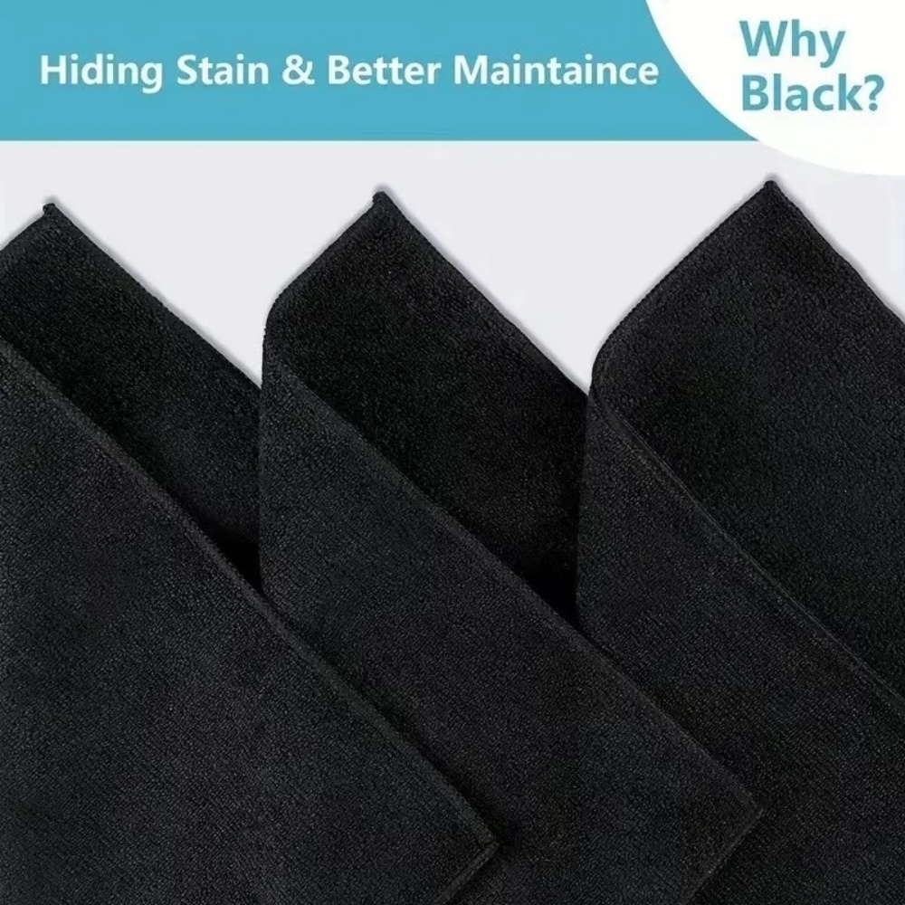 Black Microfiber Cleaning Clot - Microfiber Car Drying Towel Super Absorbent recension och pris