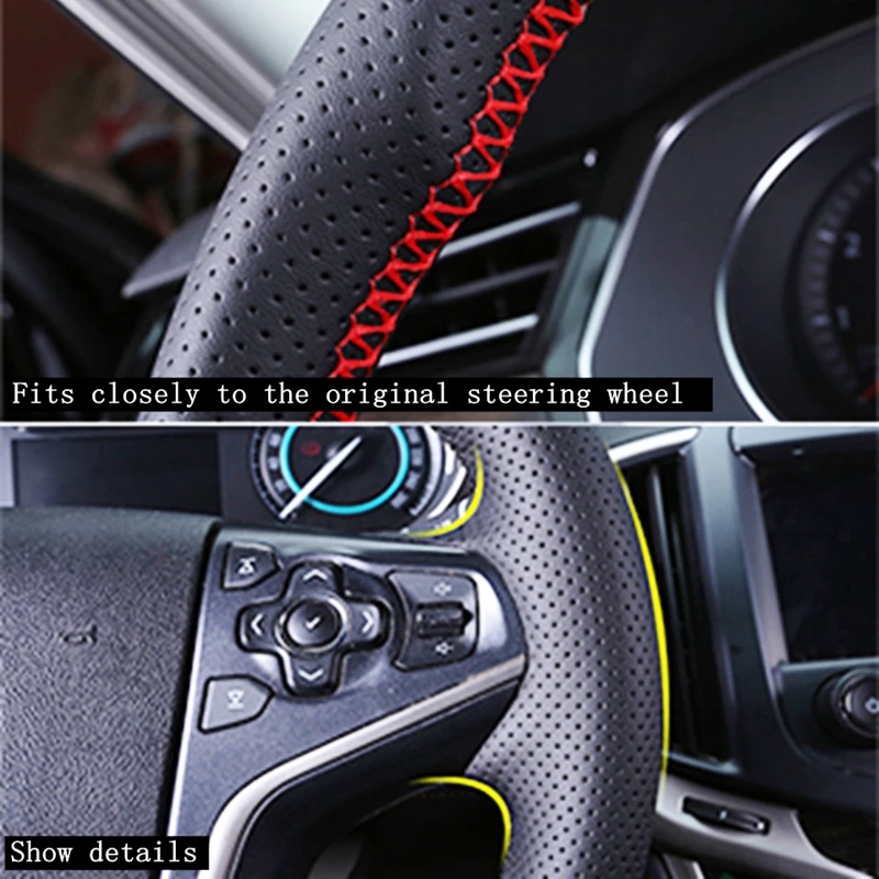 Customized DIY Anti-Slip Breat - Car Steering Wheel Cover Anti Slip Breathable recension och pris