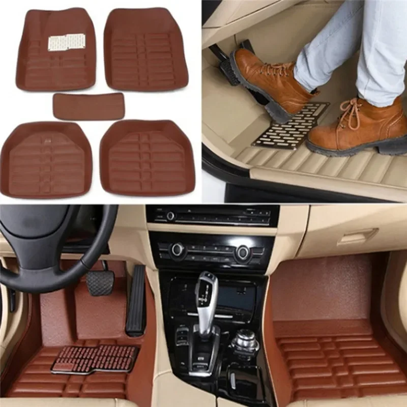 NEW Luxury Leather Car Floor M - Car Floor Mats Universal Waterproof Leather recension och pris