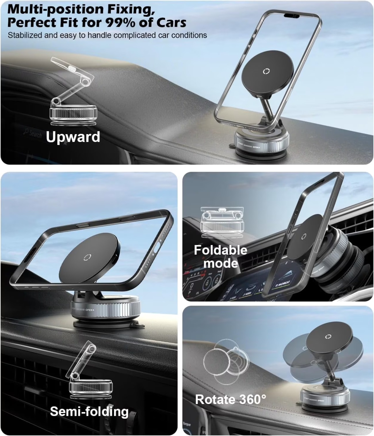 15W Wireless Fast Charger Car  - Wireless Car Charger Mount Fast Charging recension och pris